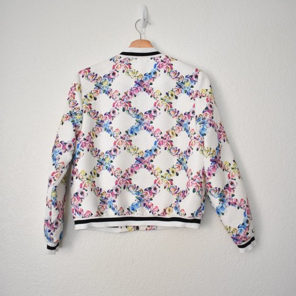 Lucca Couture Floral Bomber Jacket - Picture 5 of 16